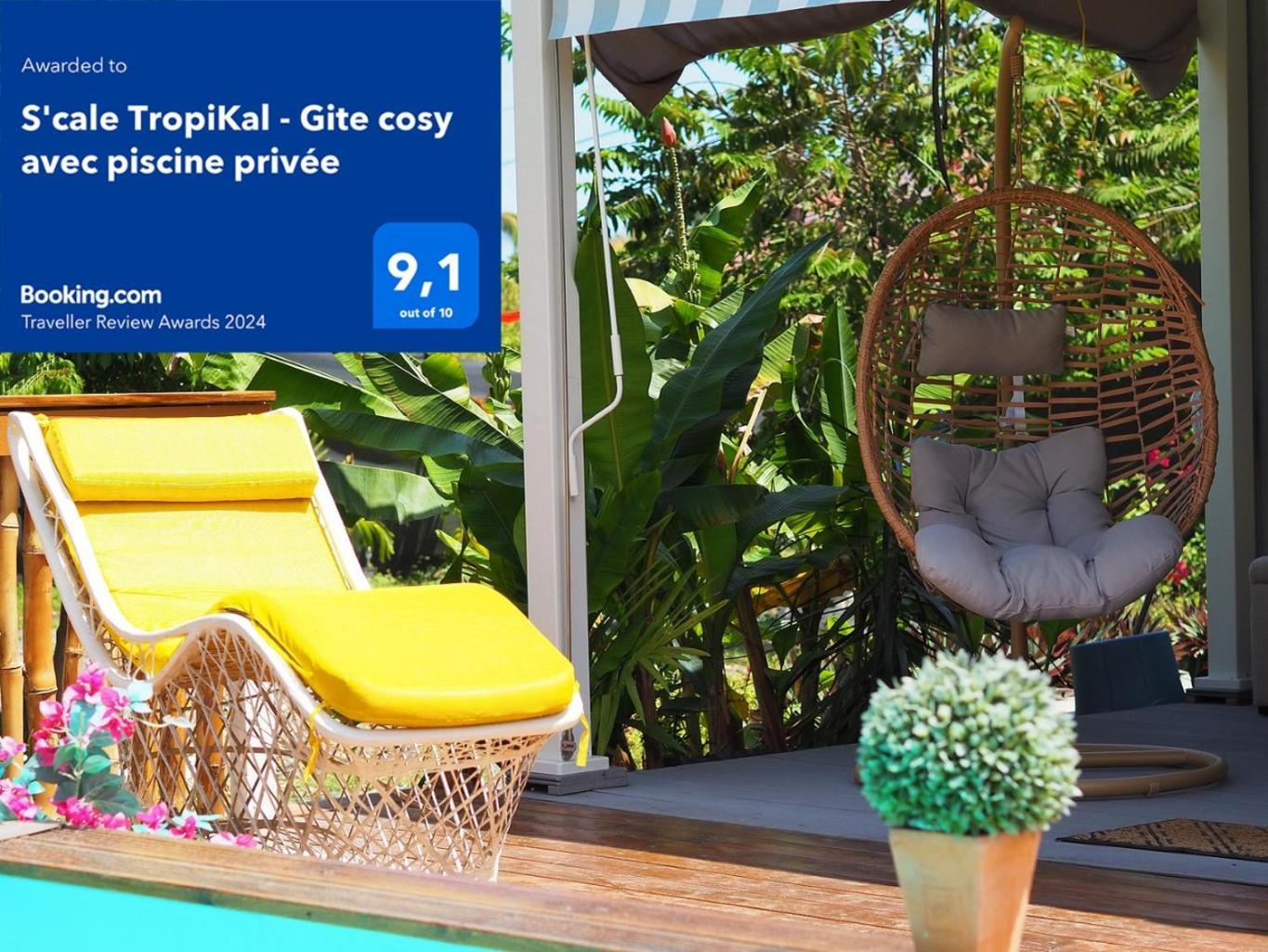 S'Cale Tropikal - Gite Cosy Avec Piscine Privee Petit-Canal Kültér fotó